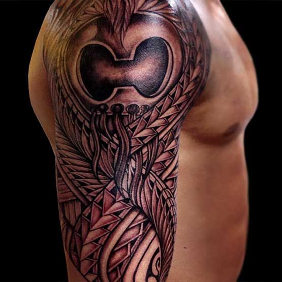 Polynesian Tattoo Men Shoulder Tattoo Design