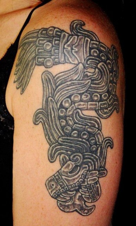 aztec shoulder tattoos