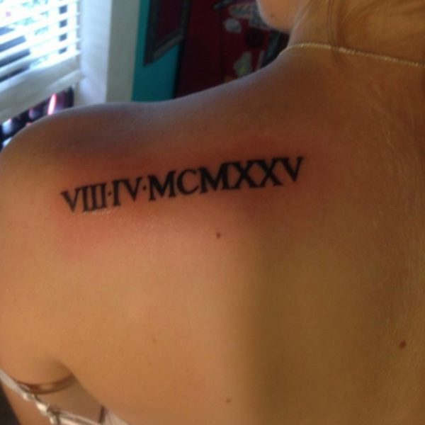 63 Lovely Roman Numeral Shoulder Tattoos