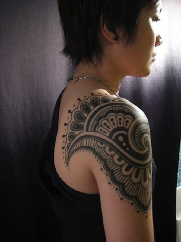 61 Nice Lace Shoulder Tattoos - Shoulder Tattoos
