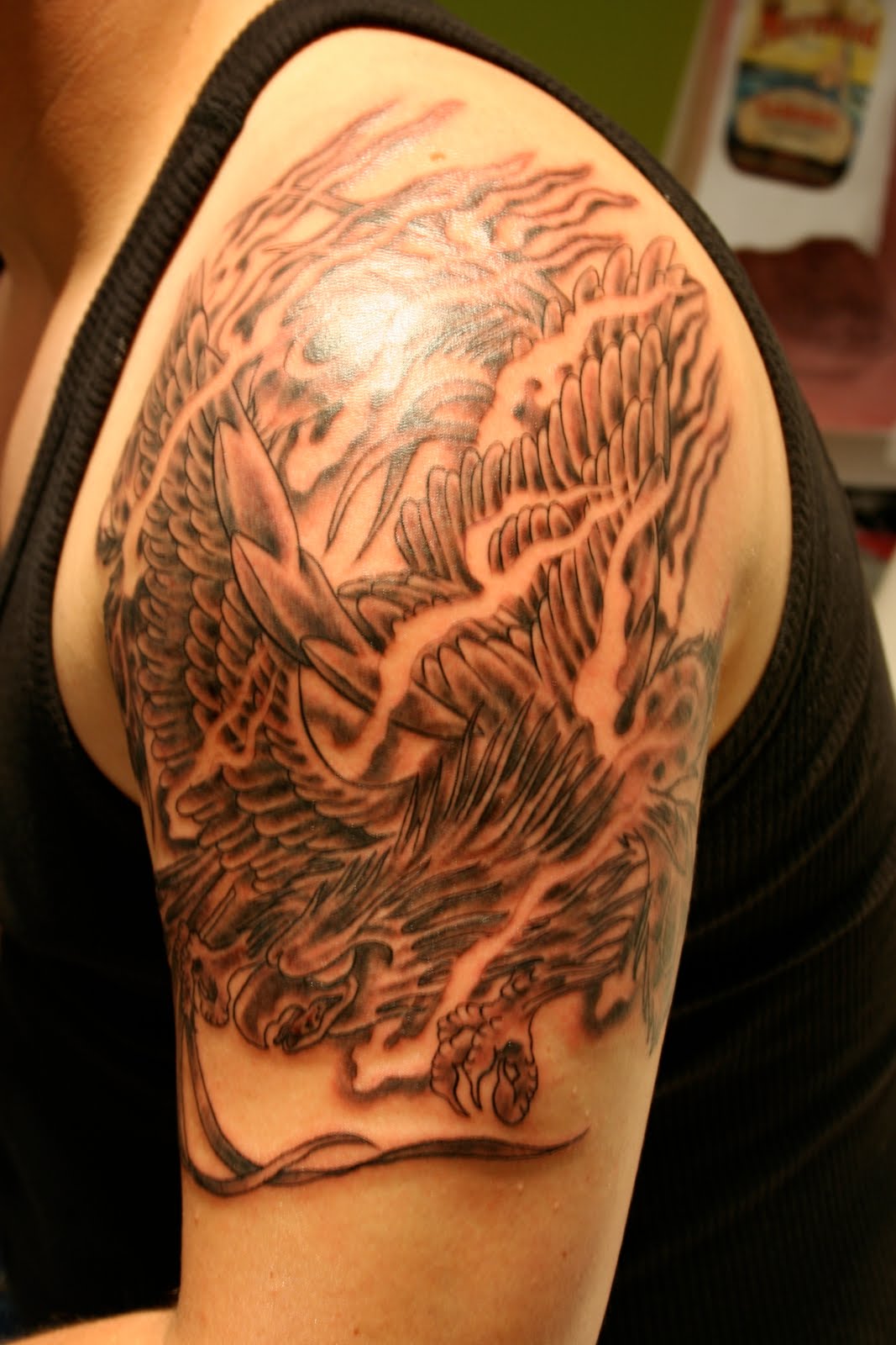 Trendy Phoenix Shoulder Tattoos Shoulder Tattoos