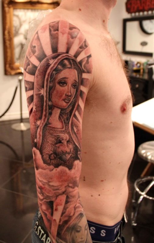 Stunning Mary Tattoo Design