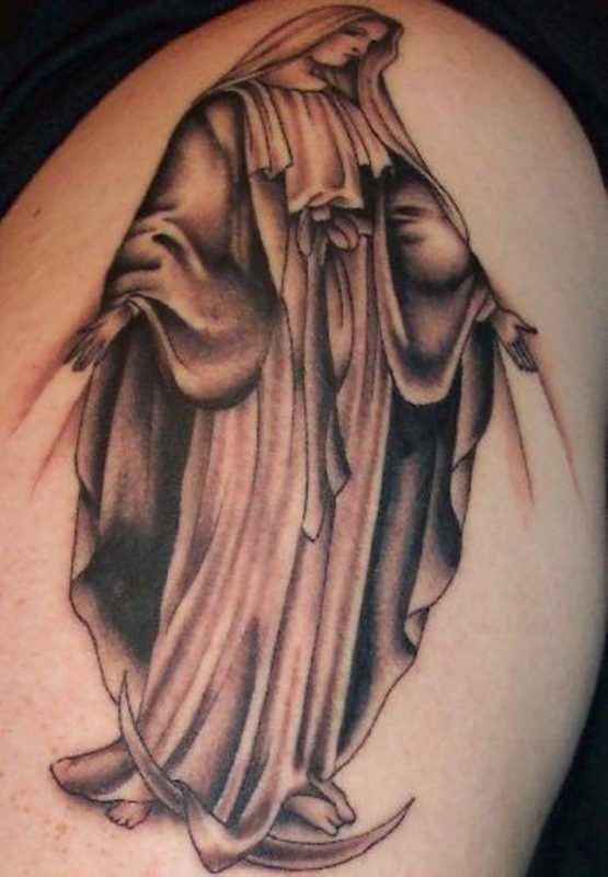 Stunning Virgin Mary Tattoo