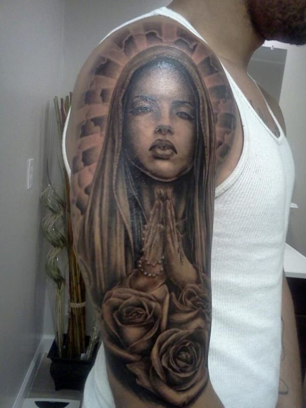 Wonderful Mary Tattoo Design